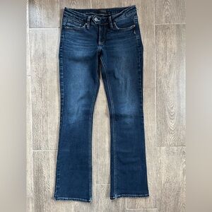 Silver Jeans Co Tuesday Slim Bootcut Jeans 27/31 Dark Wash Stretch Denim